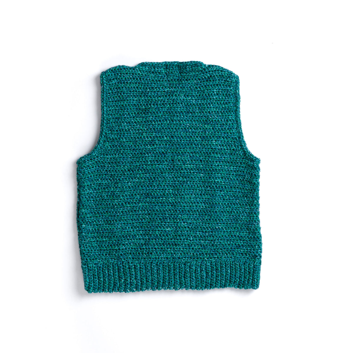 Classic Cabled Crochet Vest made using Caron yarn