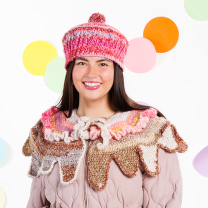 Caron Crochet Cupcake Collar and Cap Set Caron Crochet Cupcake Collar and Cap Set