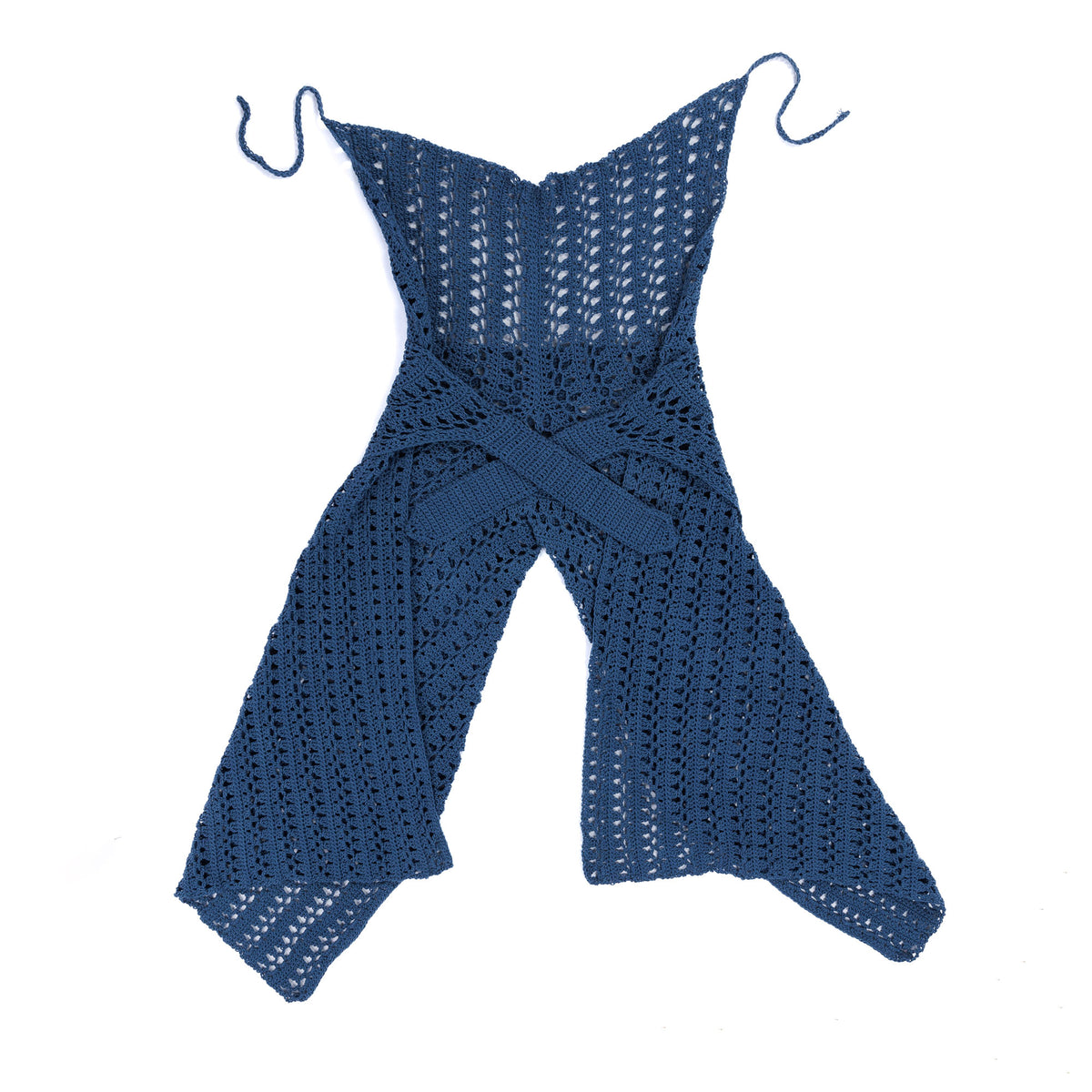 Crochet Seabreeze Mesh Wrap Pants made using Caron yarn