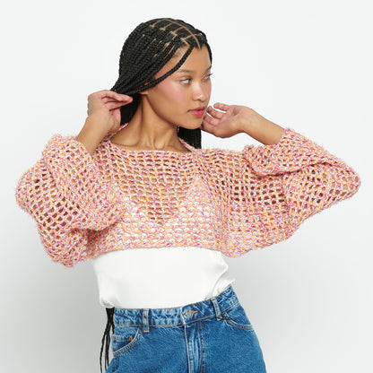 Caron Coconut Cakes Crochet Mesh Sleeves Crochet Mesh Sleeves made in Caron Coconut Cakes Yarn