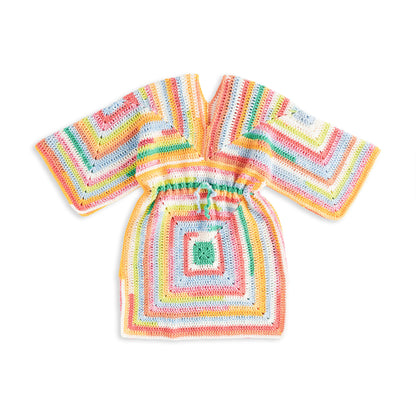 Caron Striped Crochet Tunic Crochet StripedTop made in Caron Cinnamon Swirl Cakes Yarn