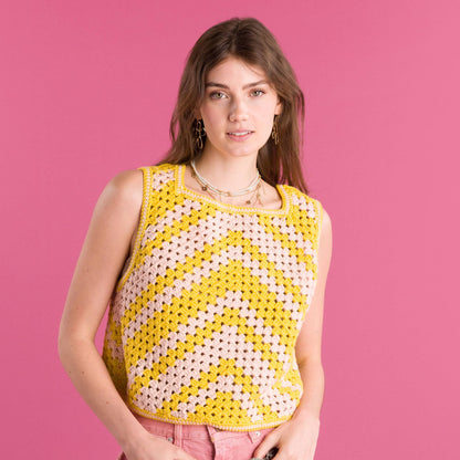 Caron Chevron Crochet Granny Top Chevron Crochet Granny Top made using Caron yarn