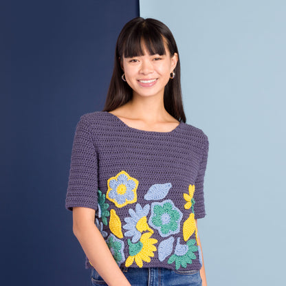 Crochet Mosaic Motifs Top Blue