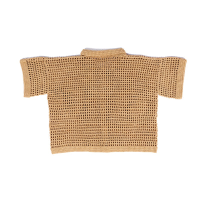 Caron Netting Crochet Polo with Pockets Netting Crochet Polo With Pockets made using Caron yarn