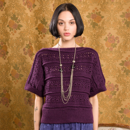 Caron Crochet Lace Boat Neck Top Crochet Lace Boat Neck Top made using Caron yarn