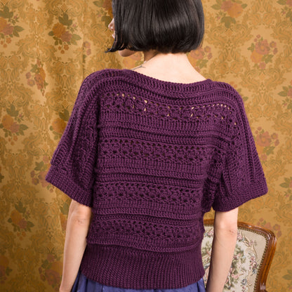 Caron Crochet Lace Boat Neck Top Crochet Lace Boat Neck Top made using Caron yarn