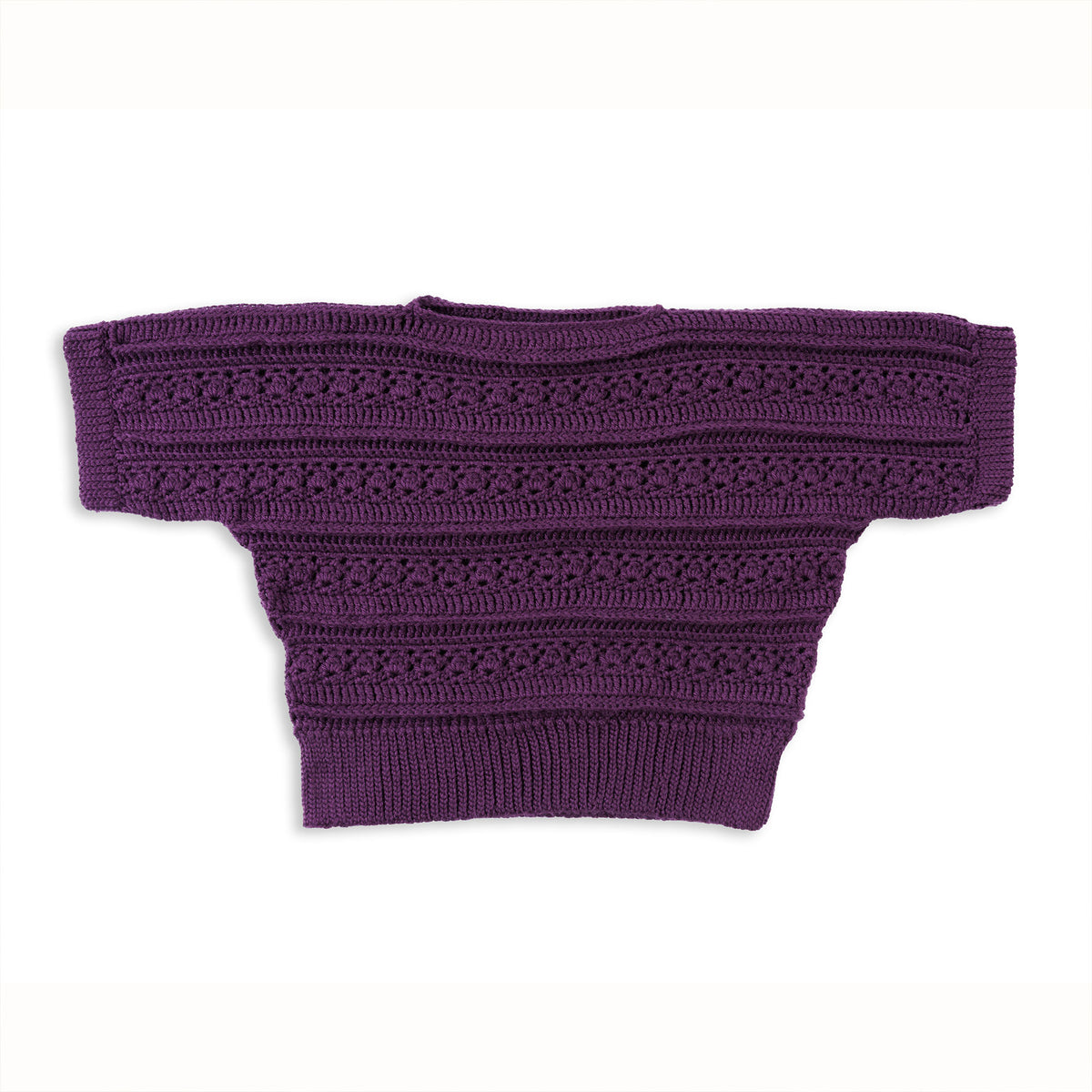 Crochet Lace Boat Neck Top made using Caron yarn