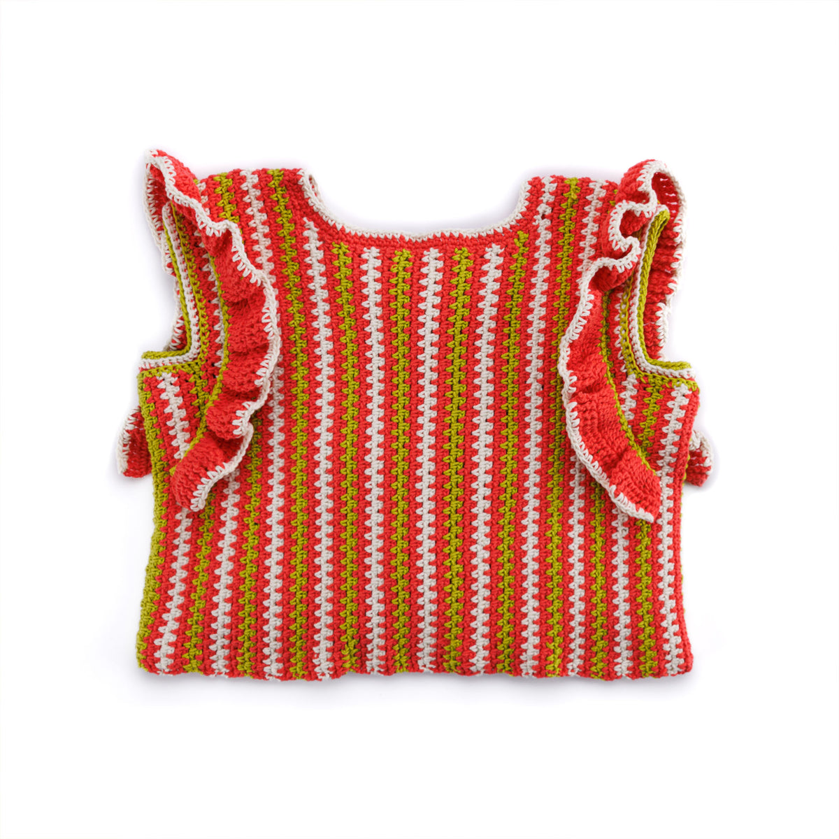 Fruit Roll Up Crochet Top made using Caron yarn
