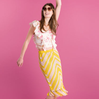 Caron Chevron Crochet Granny Skirt Chevron Crochet Granny Skirt made using Caron yarn