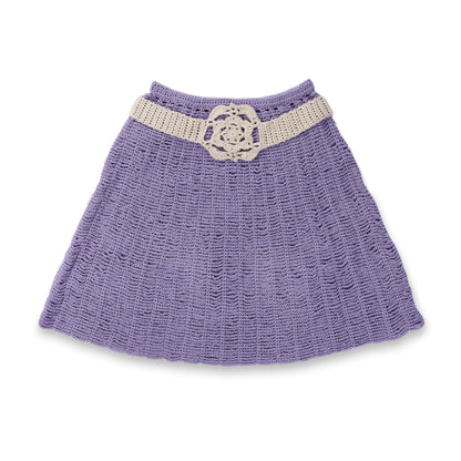 Caron Crochet Lacy Days Skirt and Belt Crochet Lacy Days Skirt And Belt made using Caron yarn on a white background