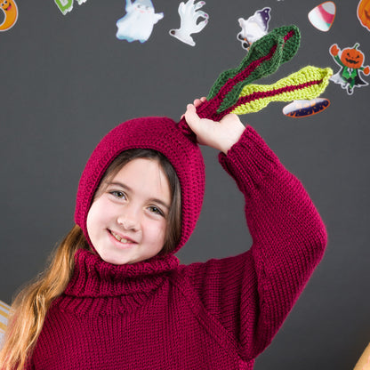 Caron Fruits & Veggies Fancy Dress Crochet Bonnets Beet