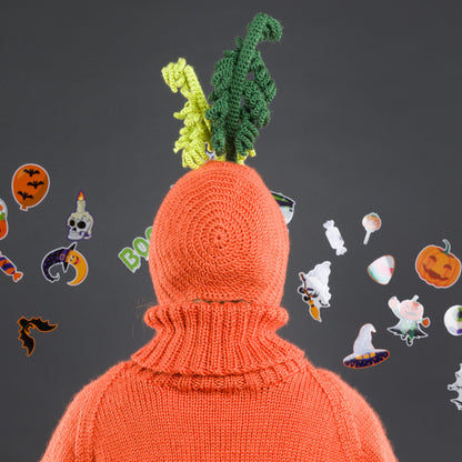 Caron Fruits & Veggies Fancy Dress Crochet Bonnets Carrot