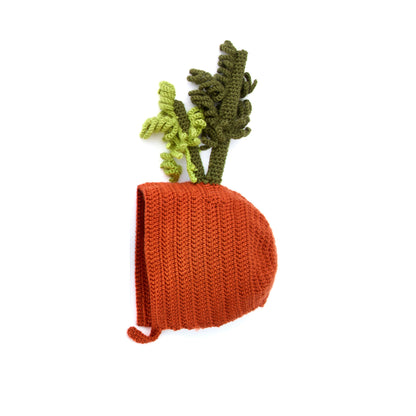 Caron Fruits & Veggies Fancy Dress Crochet Bonnets Carrot