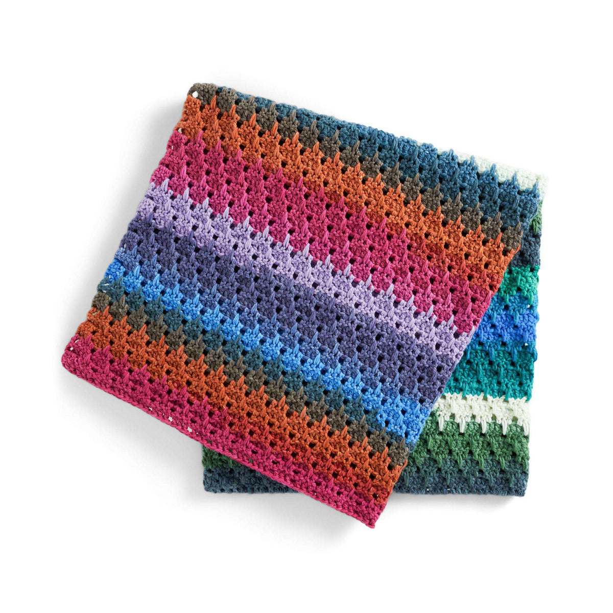 Crochet Blanket made in Caron Anniversary Cakes Yarn