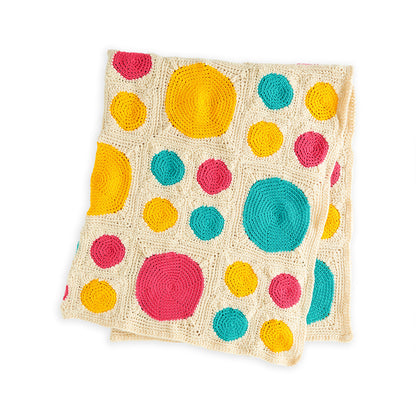 Caron Multi Dots Crochet Blanket Crochet Blanket made in Caron One Pound Yarn