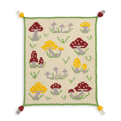 Caron Foraging for Fungi Crochet Blanket Crochet Blanket made in Caron One Pound Yarn