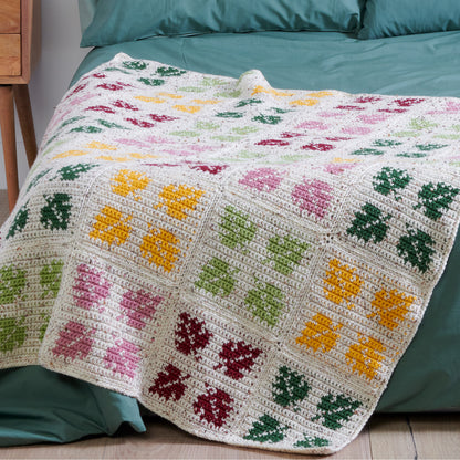 Caron Botanical Beauty Crochet Blanket Crochet Blanket made in Caron Simply Soft Tweeds Yarn