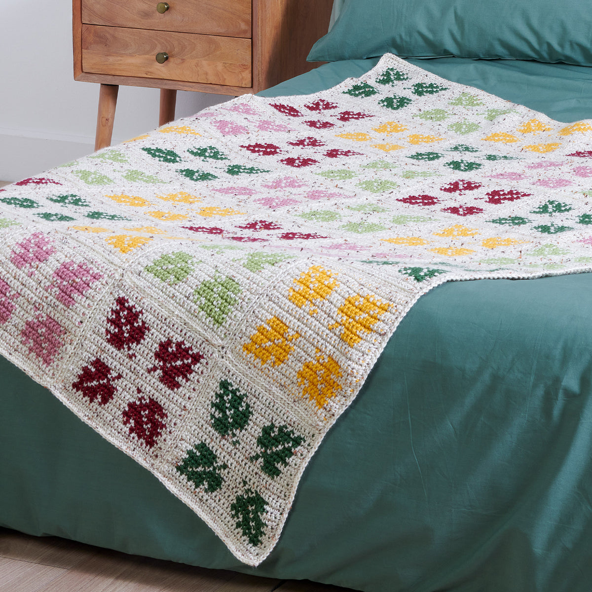 Crochet Blanket made in Caron Simply Soft Tweeds Yarn