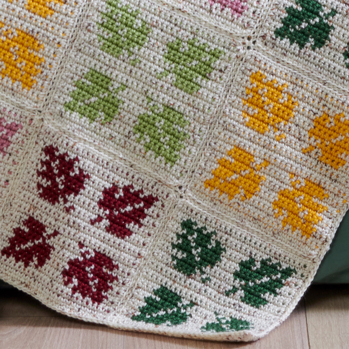 Crochet Blanket made in Caron Simply Soft Tweeds Yarn