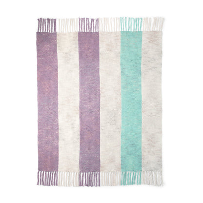 Caron Crochet Stripe Up Blanket Crochet Blanket made in Caron Jumbo Twirl Yarn