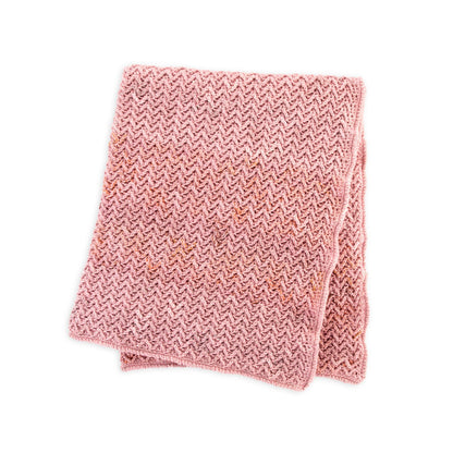 Caron Crochet Texture Boost Blanket Crochet Blanket made in Caron Jumbo Twirl Yarn