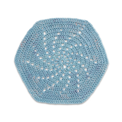 Caron Aqua Blossoms Crochet Hexi Blanket Crochet Blanket made in Caron Jumbo Twirl Yarn