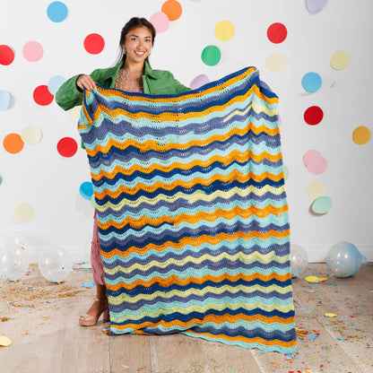 Caron Retro Ripple Crochet Blanket Caron Retro Ripple Crochet Blanket