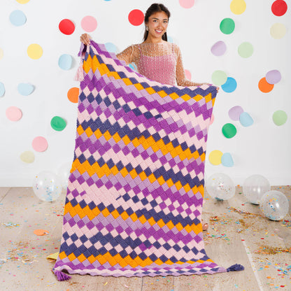 Caron Laying Tiles Crochet Entrelac Blanket Caron Laying Tiles Crochet Entrelac Blanket