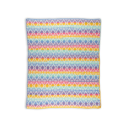 Caron Mosaic Diamonds Crochet Blanket Mosaic Diamonds Crochet Blanket made using Caron yarn