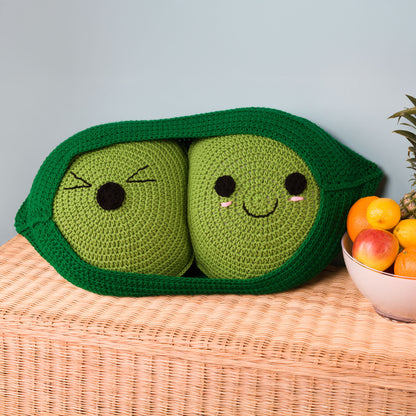 Caron Pea Pod Crochet Pillow Pals Pea Pod Crochet Pillow Pals made using Caron yarn