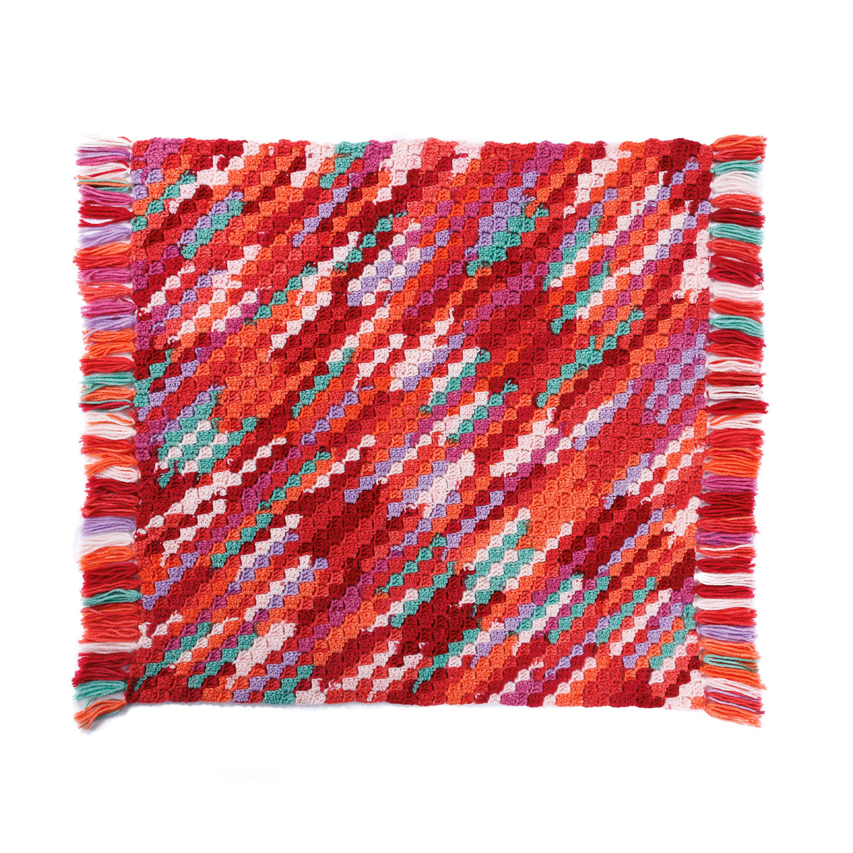 From Here To There Crochet Blanket made using Caron yarn