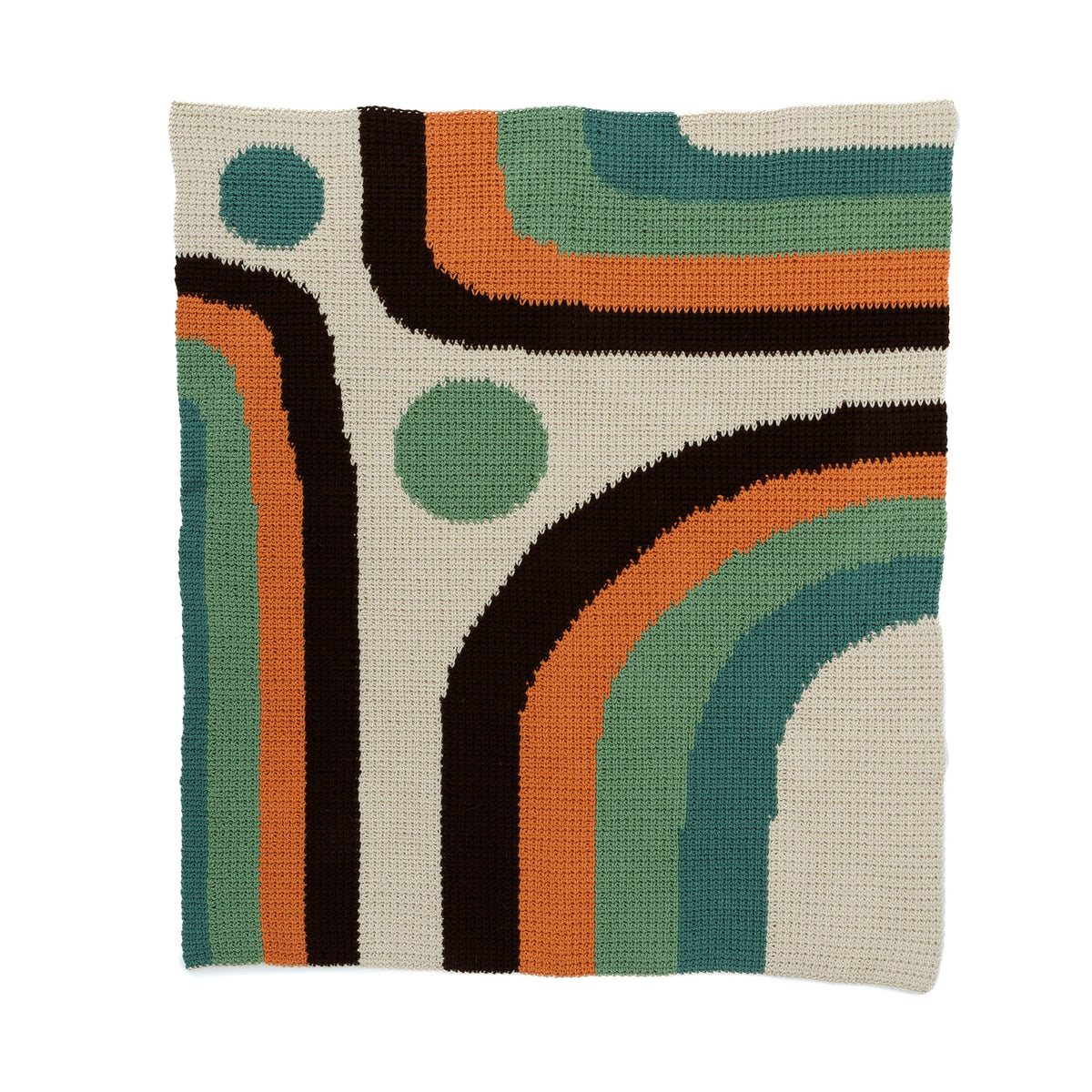 Calm Current Crochet Blanket made using Caron yarn