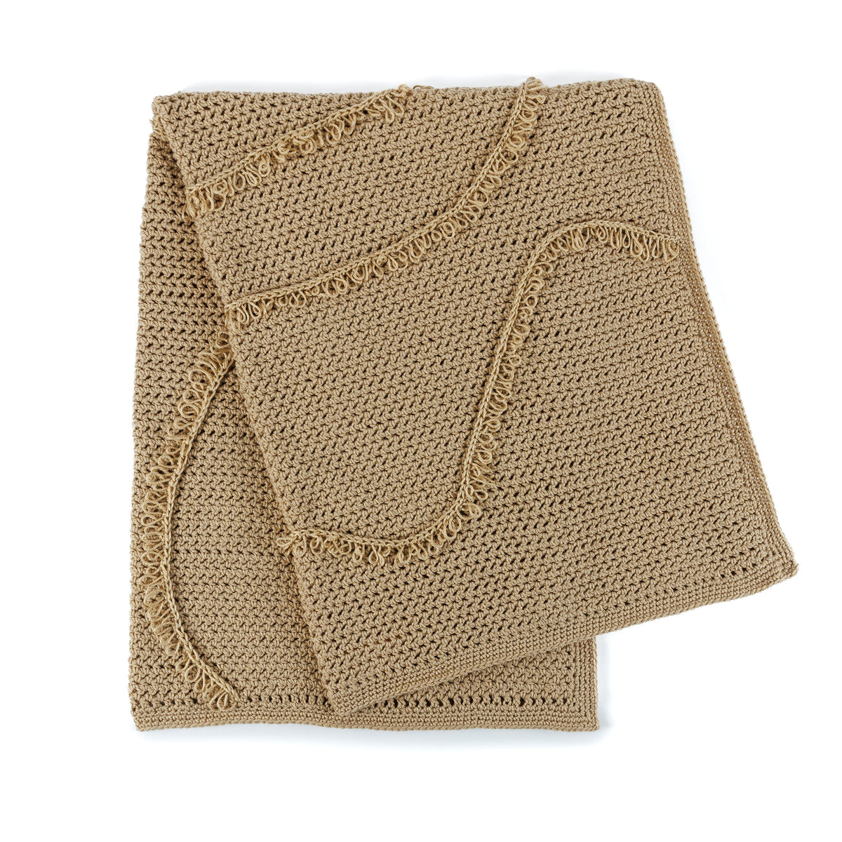 Crochet Hidden Pathways Blanket made using Caron yarn