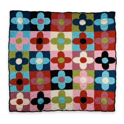Caron Floral Flux Crochet Quilt Floral Flux Crochet Quilt made using Caron yarn