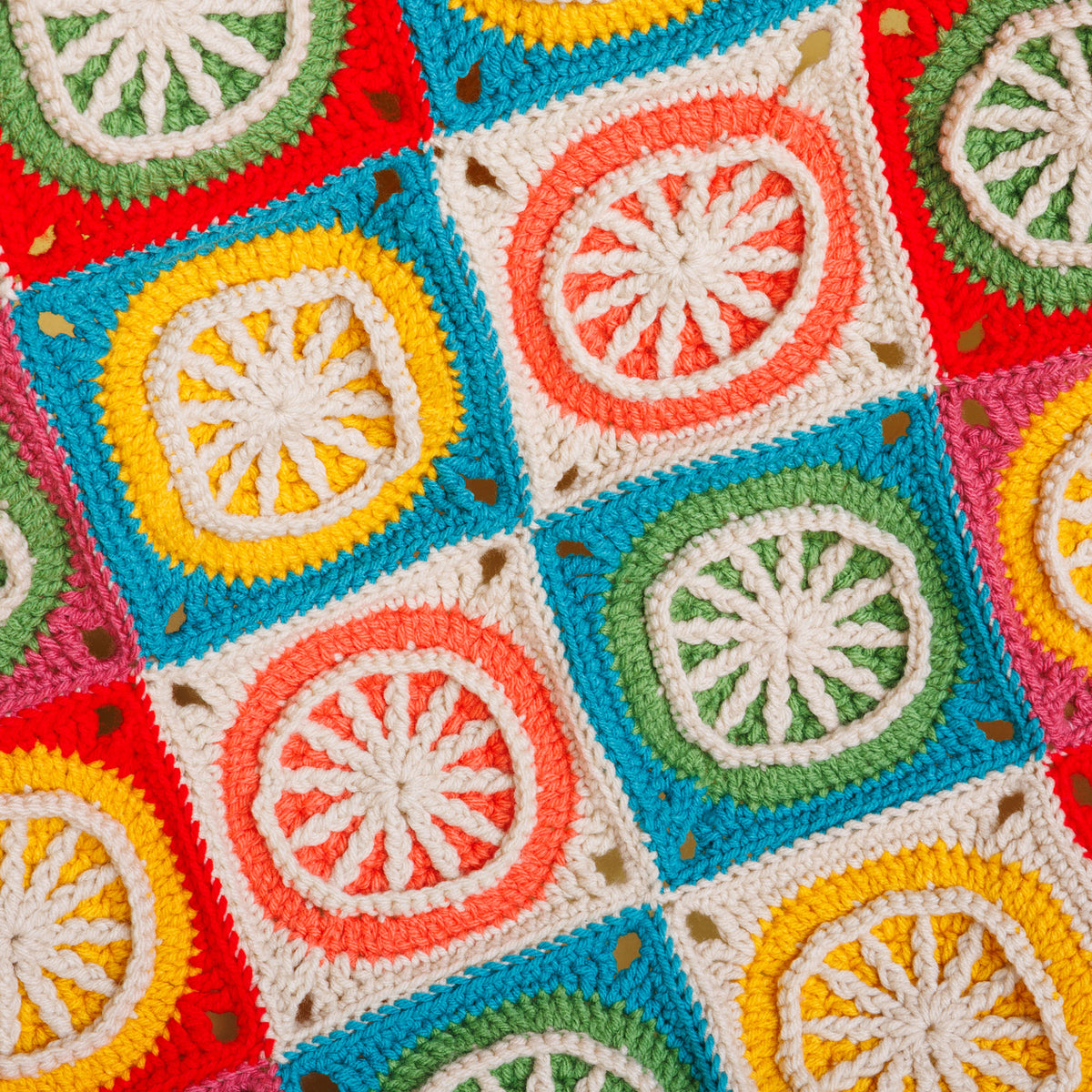 Fresh Squeezed Crochet Blanket made using Caron yarn