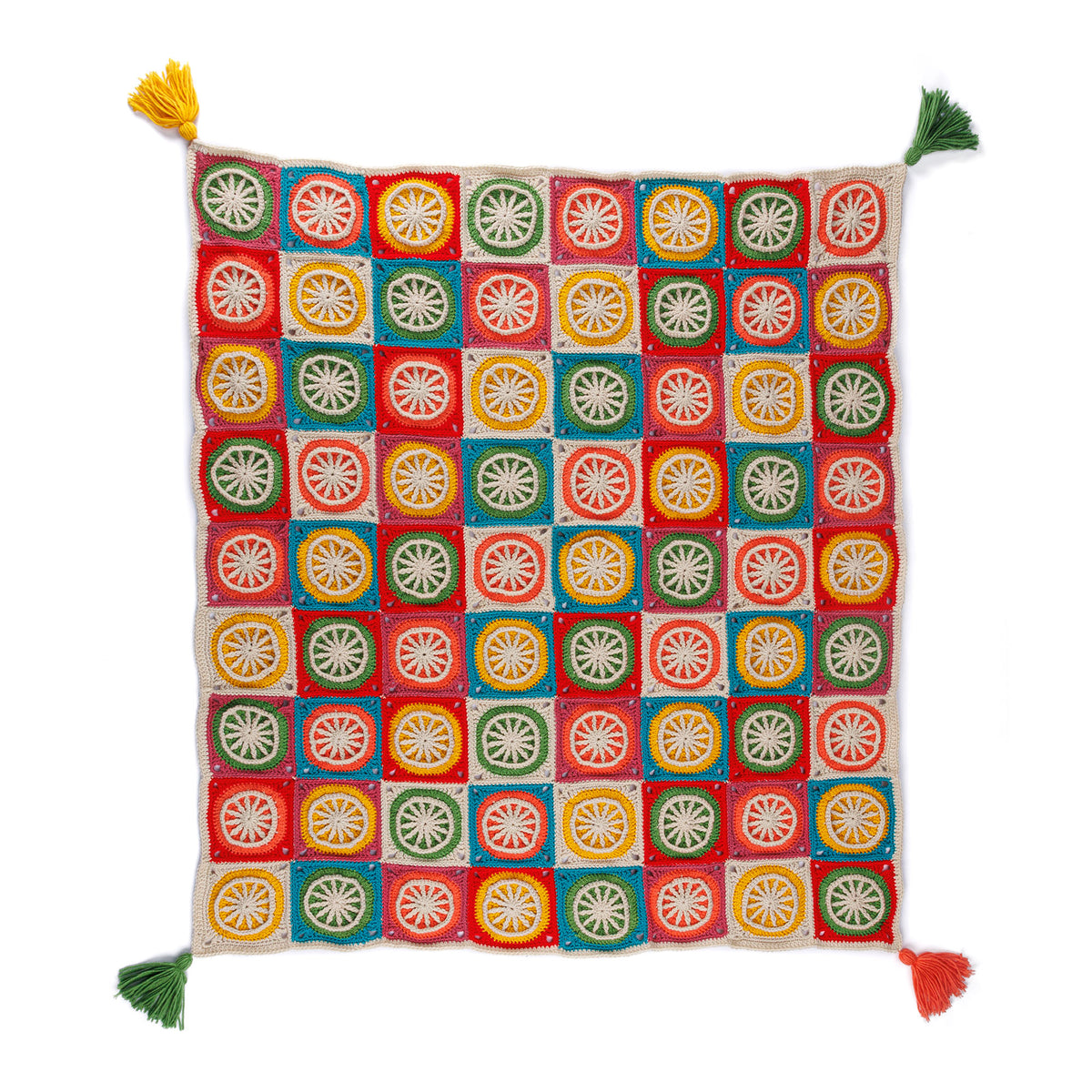 Fresh Squeezed Crochet Blanket made using Caron yarn