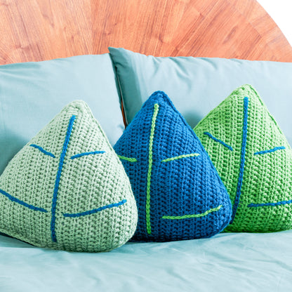 Caron Crochet Leaf Pillow Crochet Pillow made in Caron One Pound Yarn