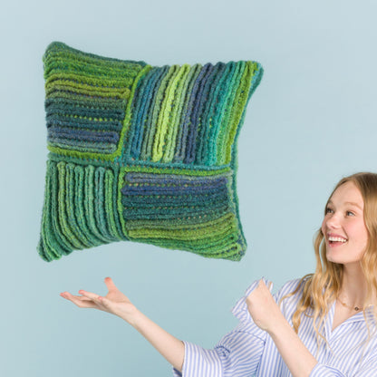 Caron Add Some Wiggle to It Crochet Pillow Add Some Wiggle To It Crochet Pillow made using Caron yarn