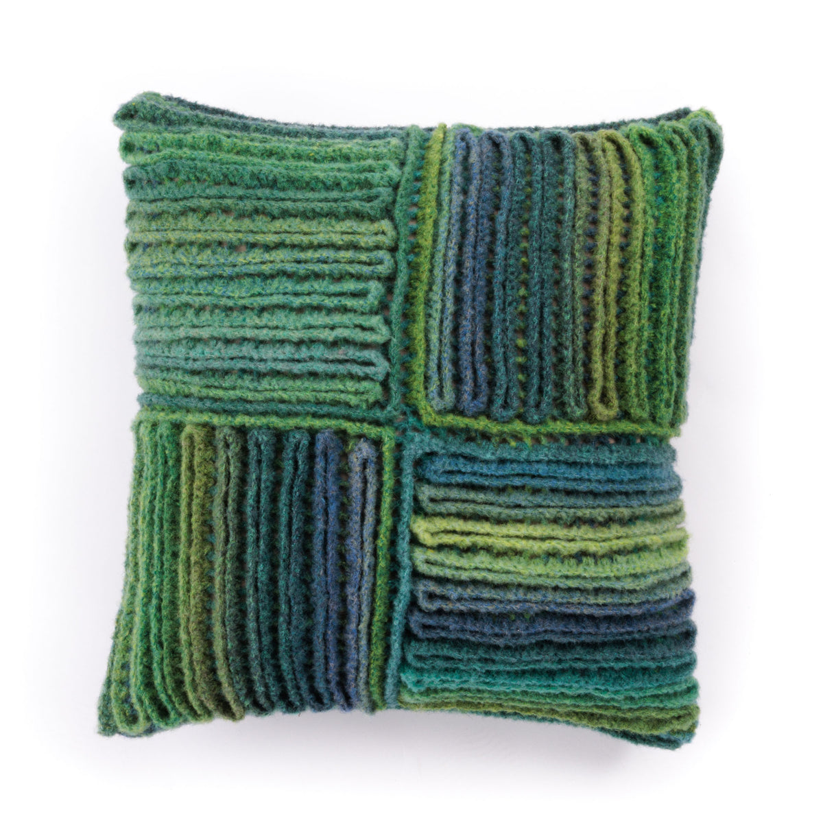 Add Some Wiggle To It Crochet Pillow made using Caron yarn