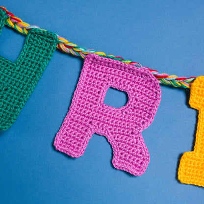 Caron Crochet Merry Christmas Garland Crochet Merry Christmas Garland made using Caron yarn