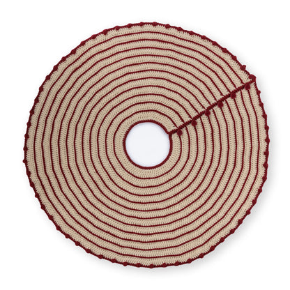 Caron Crochet Twirly Pinstripe Tree Skirt Crochet Twirly Pinstripe Tree Skirt made using Caron yarn