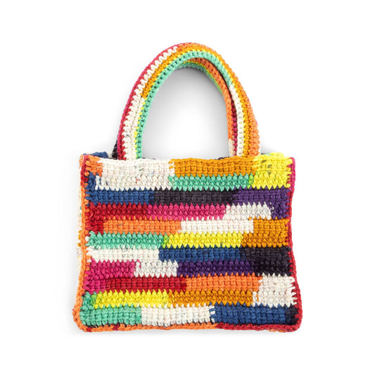 Crochet Big Scrappy Tote made using Caron yarn