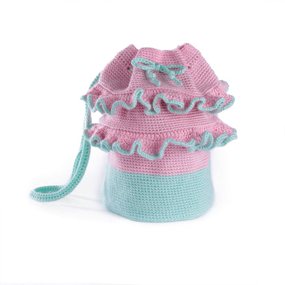 Caron Crochet Frilly Bucket Bag Crochet Frilly Bucket Bag made using Caron yarn