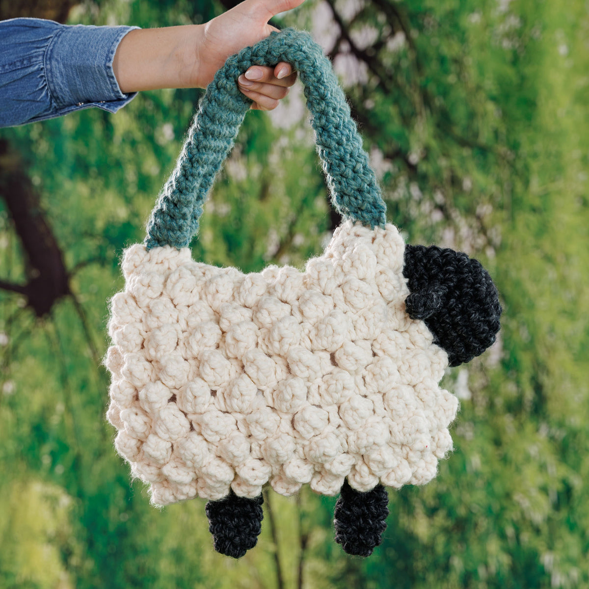 Three Bags Full Crochet Bag made using Caron yarn