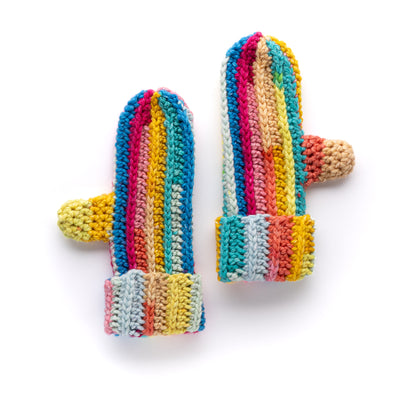 Caron Party Popper Crochet Mittens Caron Party Popper Crochet Mittens