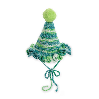 Caron Crochet Party Time Hat Emerald Taffy