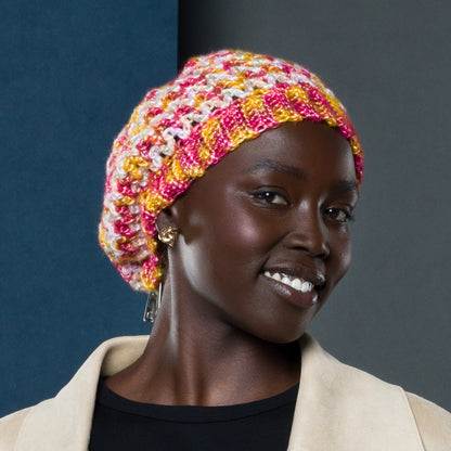 Caron Shimmer Shine Crochet Beanie Version 1