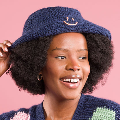 Caron Crochet Bright Smile Bucket Hat Crochet Bright Smile Bucket Hat made using Caron yarn