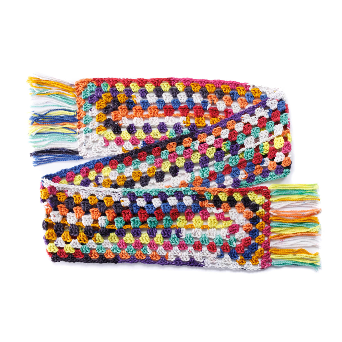 Long Way Around Crochet Scarf made using Caron yarn