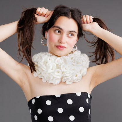 Caron Ruffled Reverie Crochet Scarf Ruffled Reverie Crochet Scarf made using Caron yarn